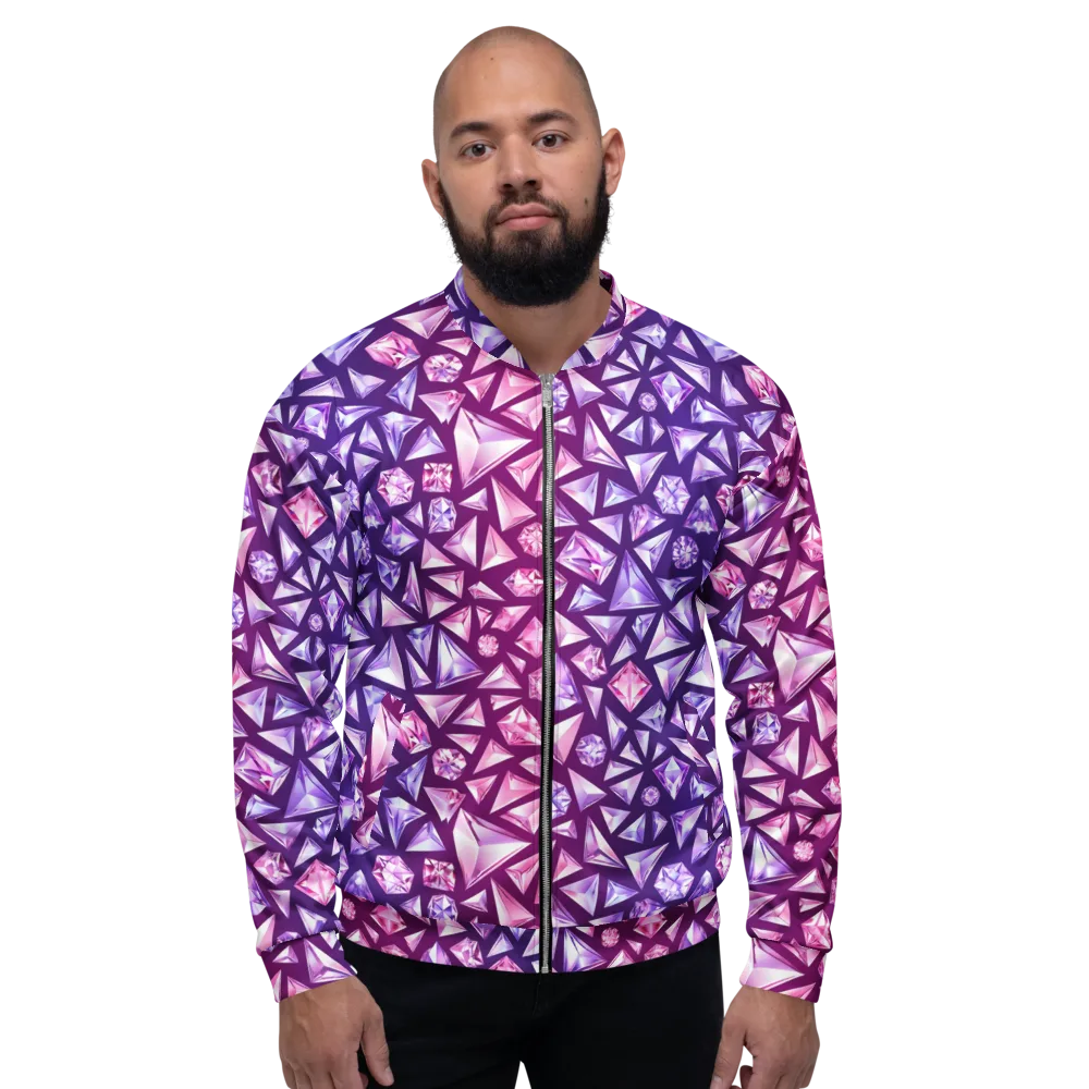 Pink Crystal Static on Bomber Jacket — Front