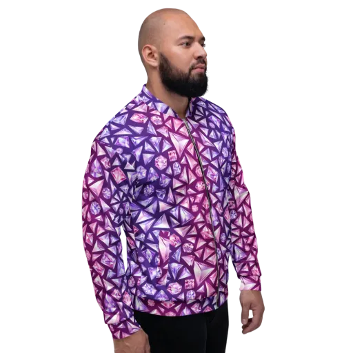 Pink Crystal Static on a Bomber Jacket
