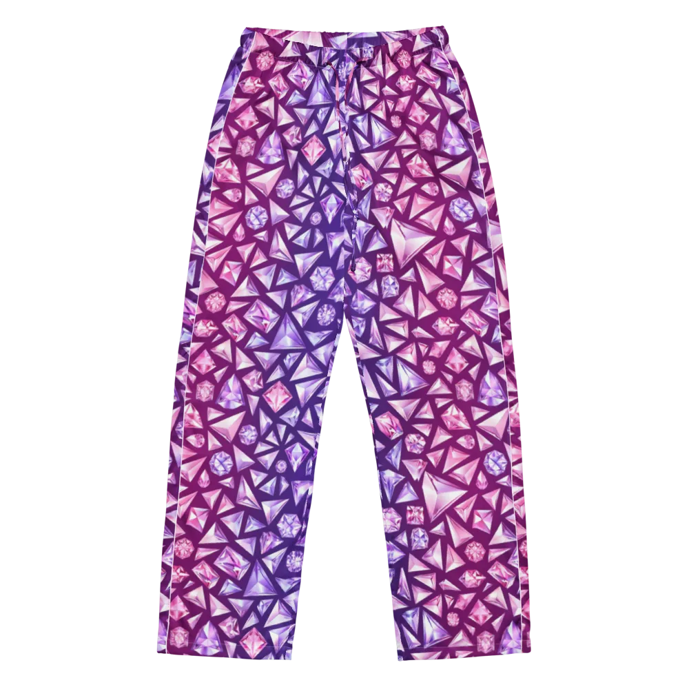 Pink Crystal Static on Women's Pajama Pants — Front