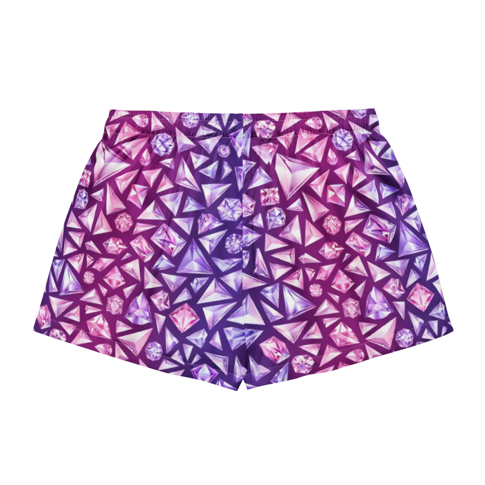 Pink Crystal Static on Women's Pajama Shorts — Back
