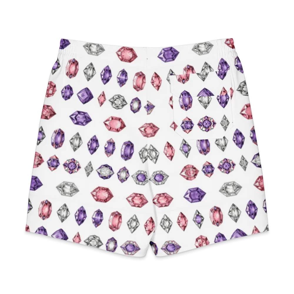 Gemstone Parade on Men's Board Shorts — Back