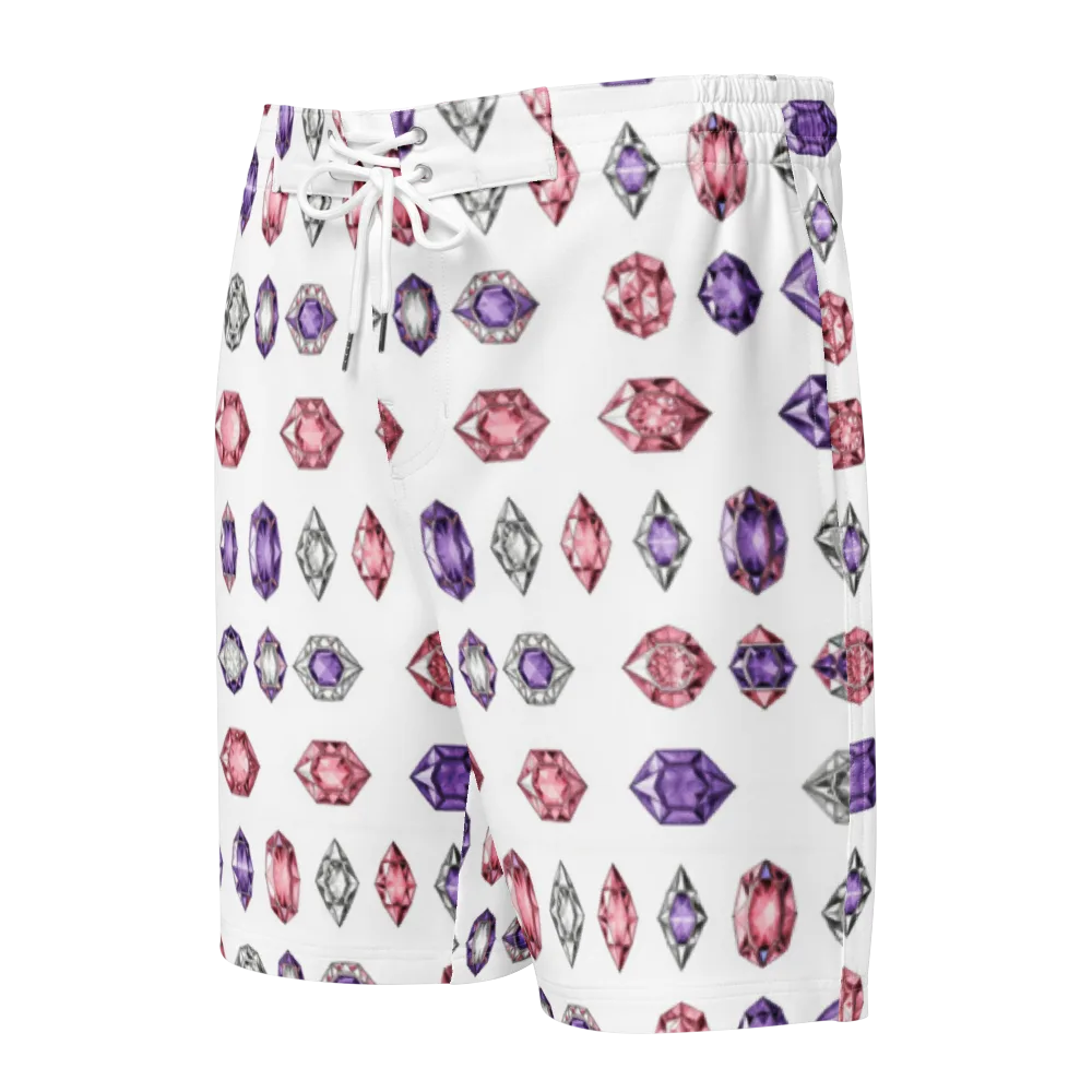 Gemstone Parade on Men's Board Shorts — Front