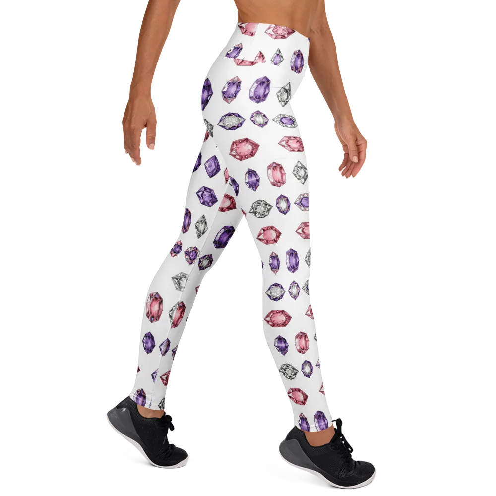 Gemstone Parade on Yoga Leggings — Right
