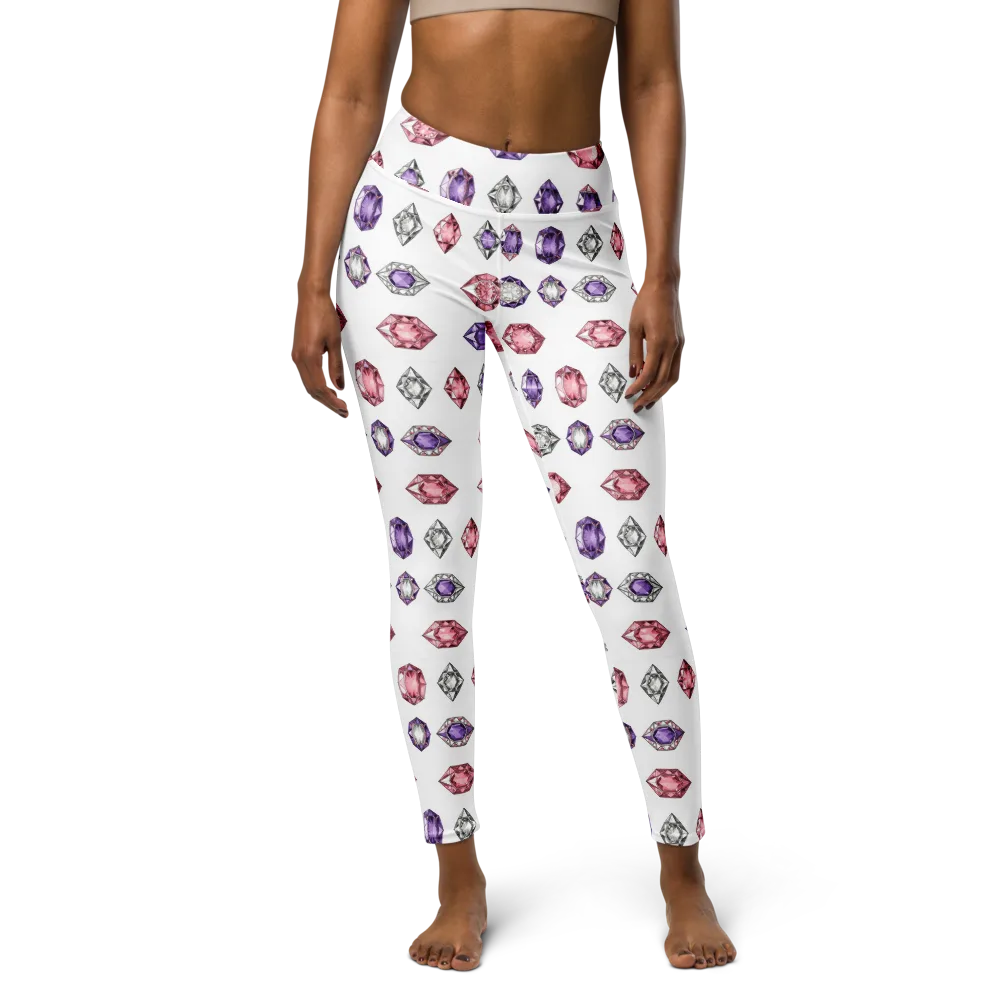 Gemstone Parade on Yoga Leggings — Front