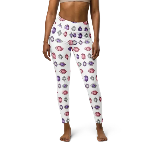 Gemstone Parade on a Yoga Leggings