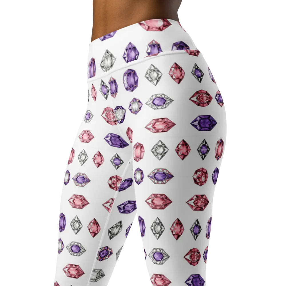 Gemstone Parade on Yoga Leggings — Left Front