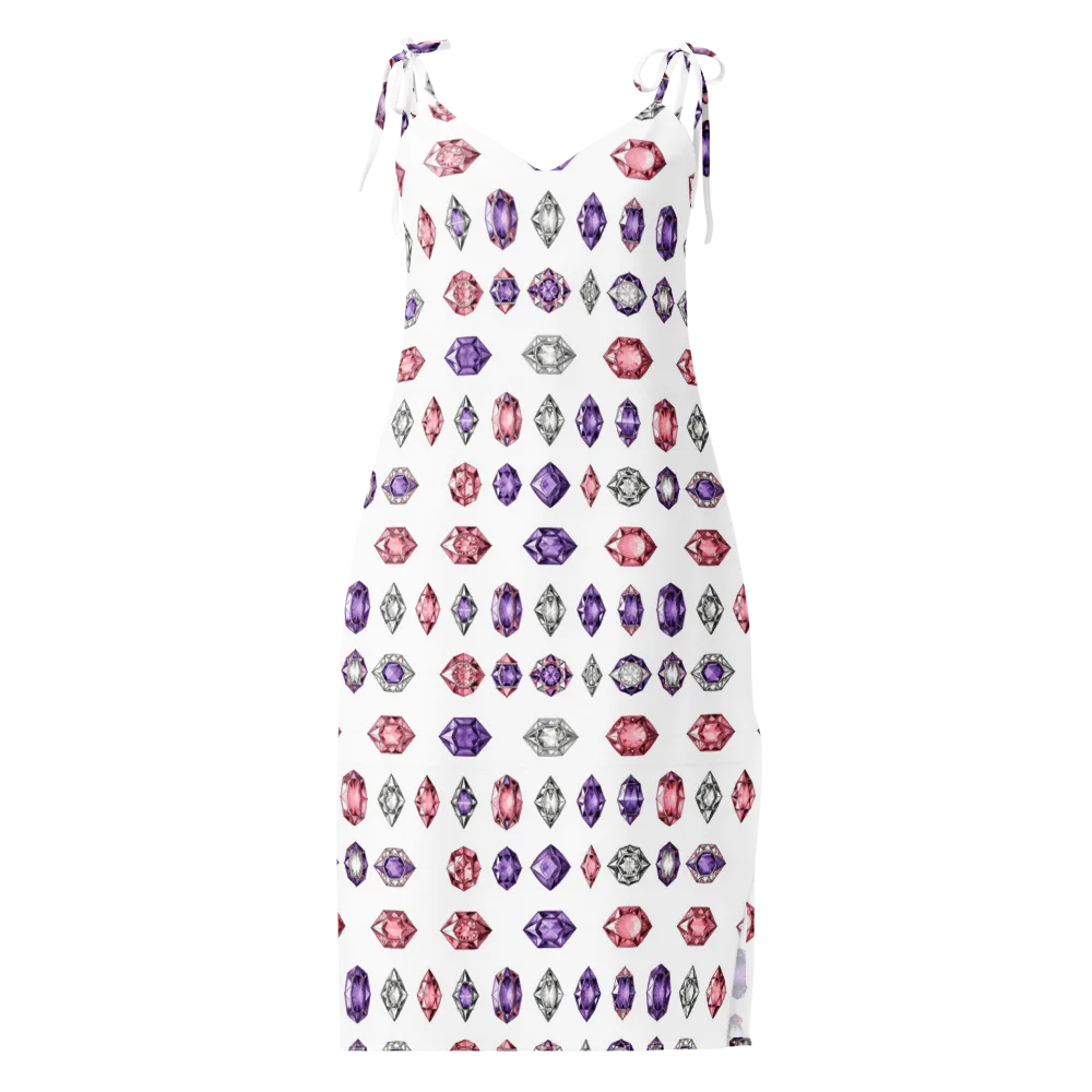 Gemstone Parade on Slip Dress — Front