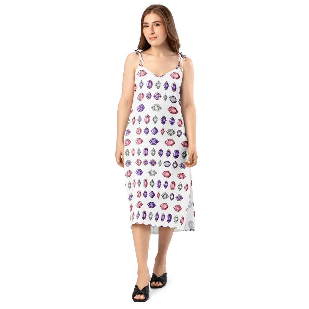 Gemstone Parade on Slip Dress — Front