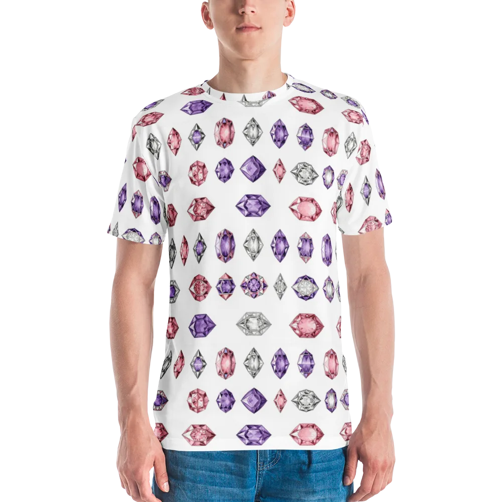 Gemstone Parade on Men's Crew Neck T-Shirt — Front