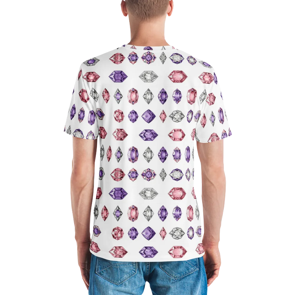 Gemstone Parade on Men's Crew Neck T-Shirt — Back
