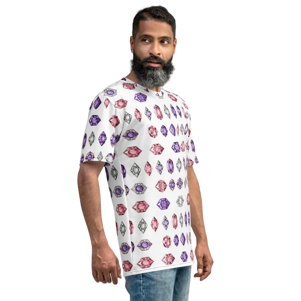 Gemstone Parade on Men's Crew Neck T-Shirt — Right