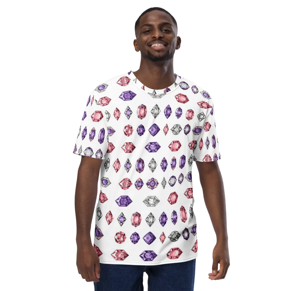 Gemstone Parade on Men's Crew Neck T-Shirt — Front