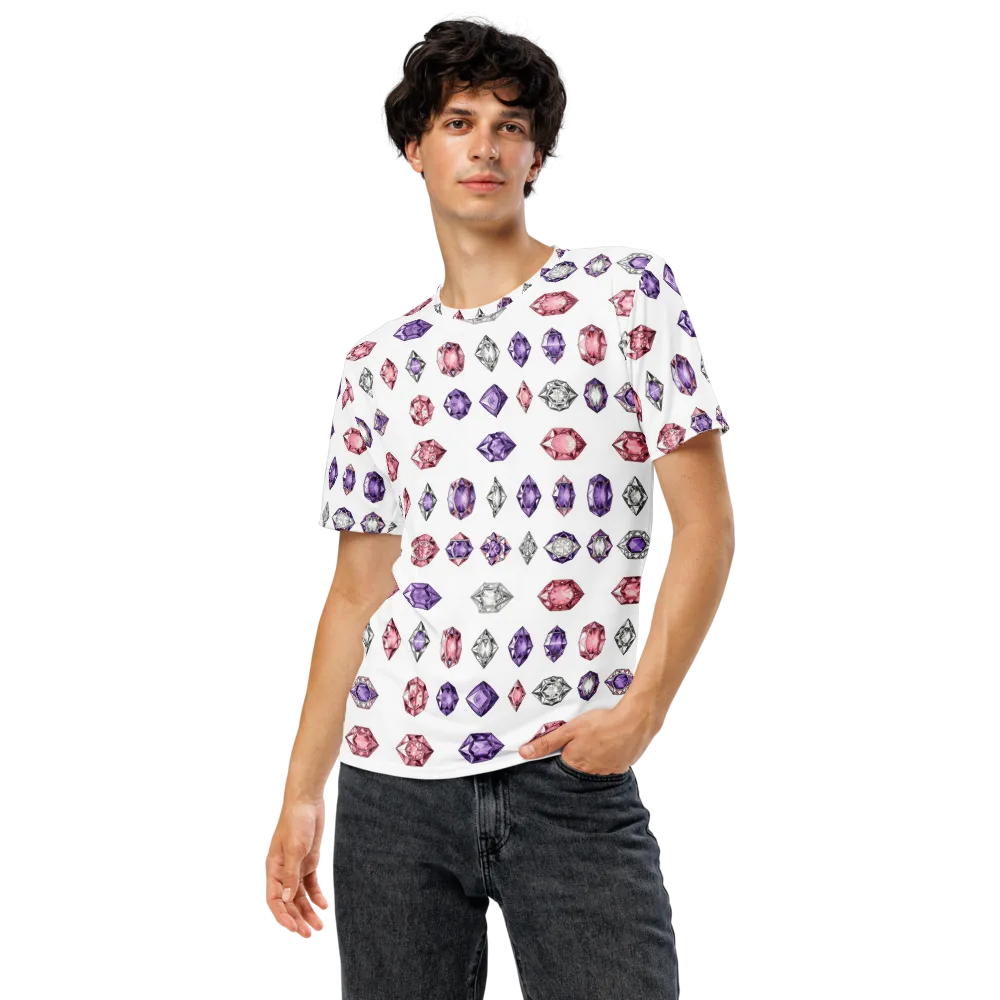 Gemstone Parade on Men's Crew Neck T-Shirt — Front