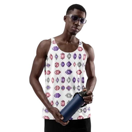 Gemstone Parade on a Men's Tank Top