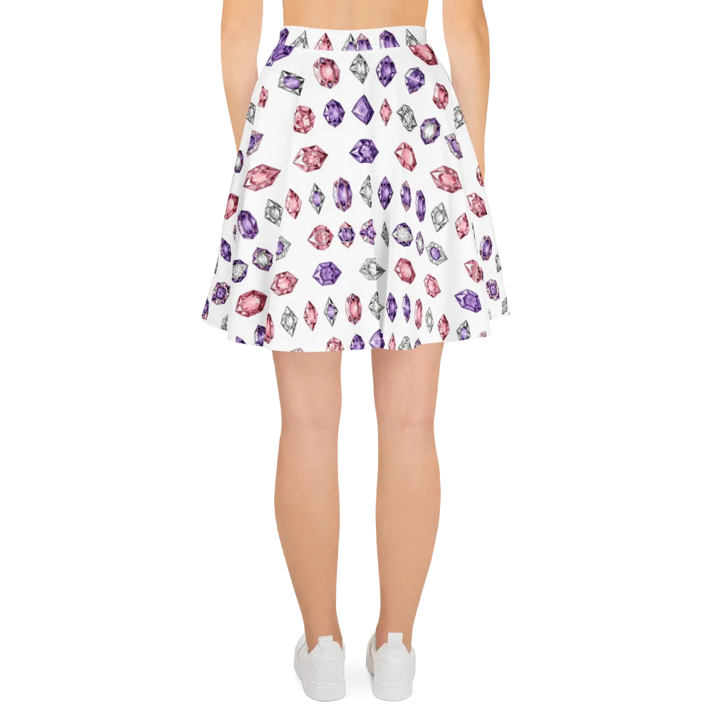 Gemstone Parade on Skater Skirt — Back