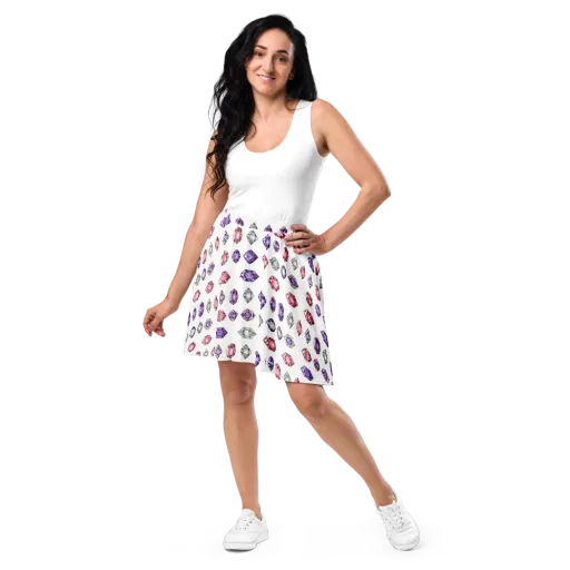 Gemstone Parade on a Skater Skirt