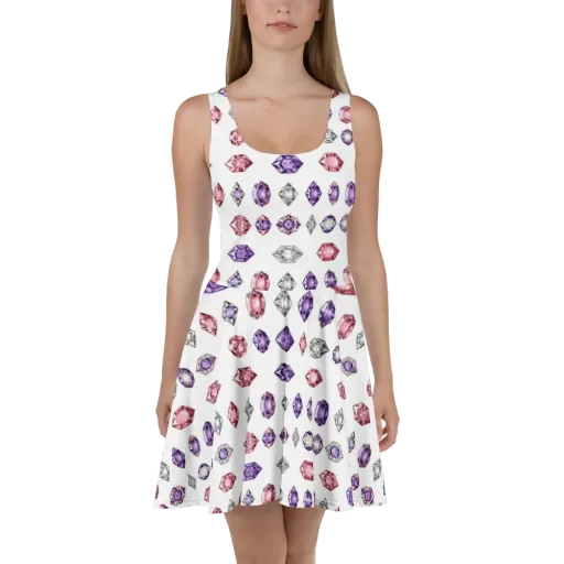 Gemstone Parade on a Skater Dress