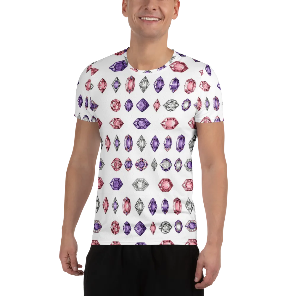 Gemstone Parade on Men's Athletic T-Shirt — Front