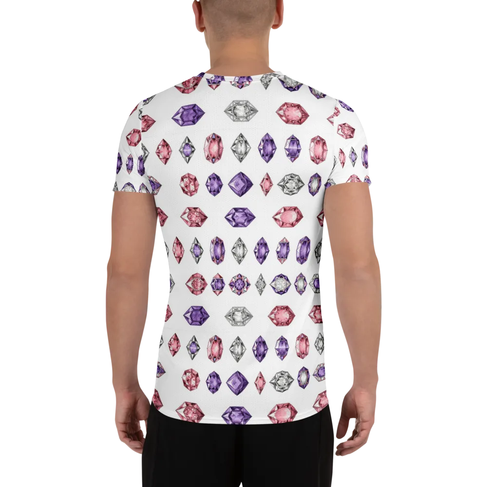 Gemstone Parade on Men's Athletic T-Shirt — Back