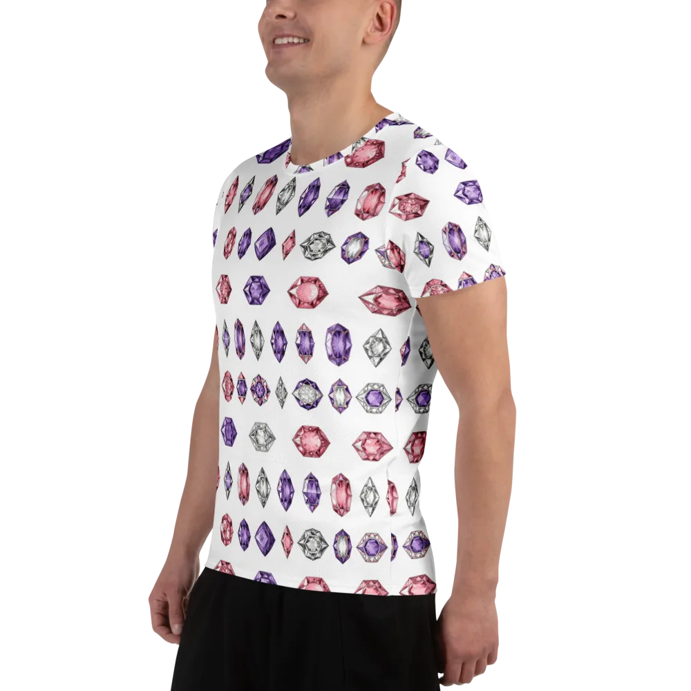 Gemstone Parade on Men's Athletic T-Shirt — Left