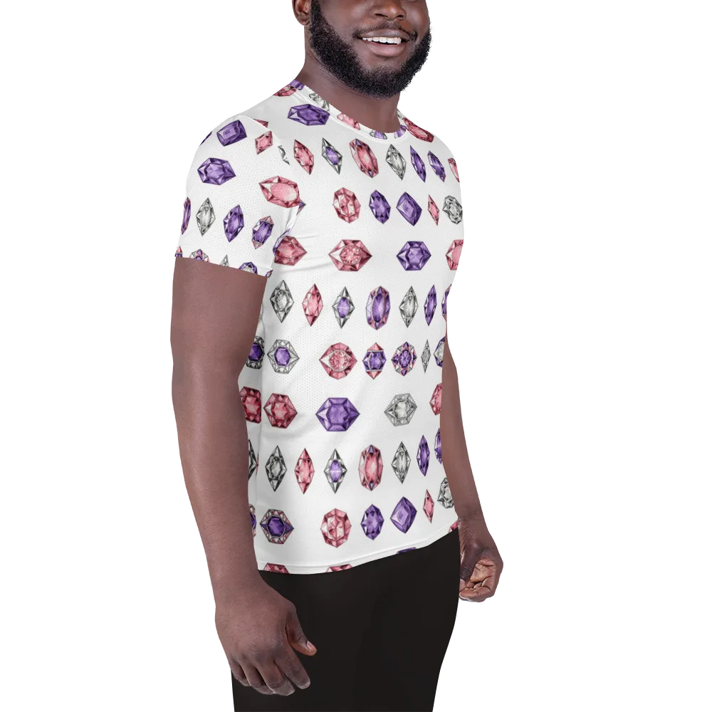 Gemstone Parade on Men's Athletic T-Shirt — Right