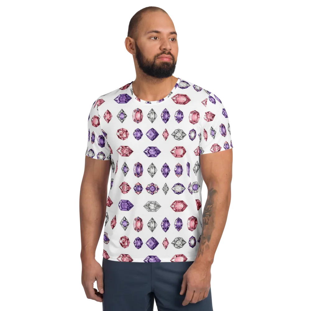 Gemstone Parade on Men's Athletic T-Shirt — Front
