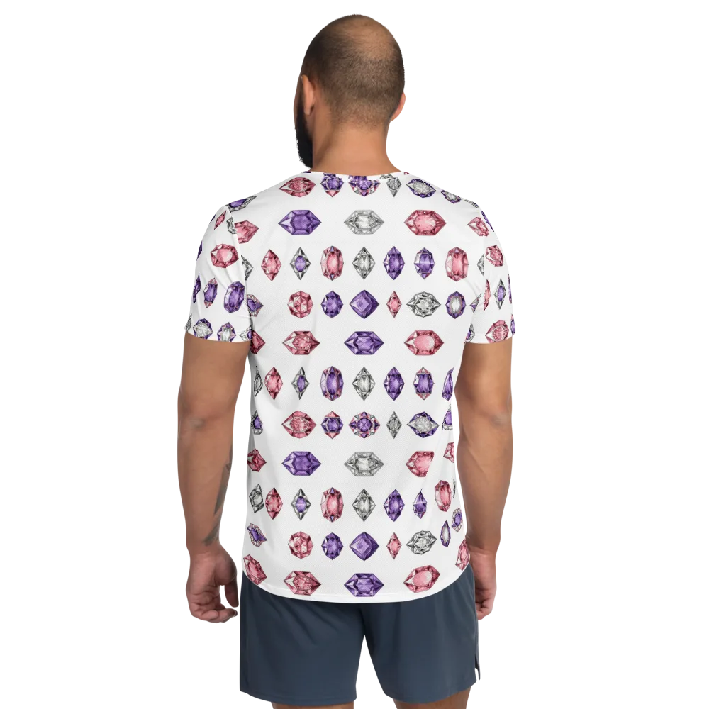 Gemstone Parade on Men's Athletic T-Shirt — Back