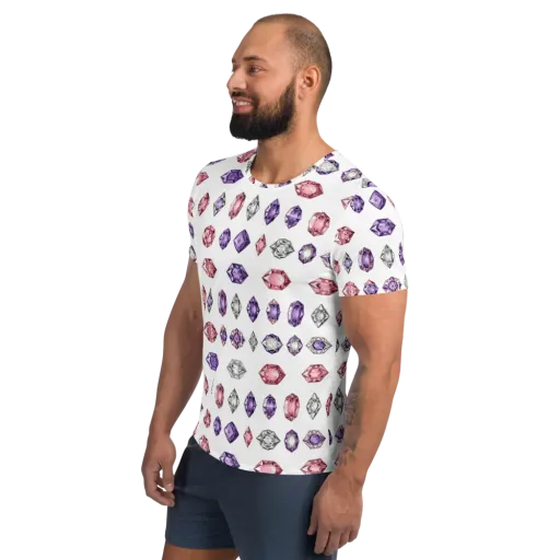Gemstone Parade on a Men's Athletic T-Shirt