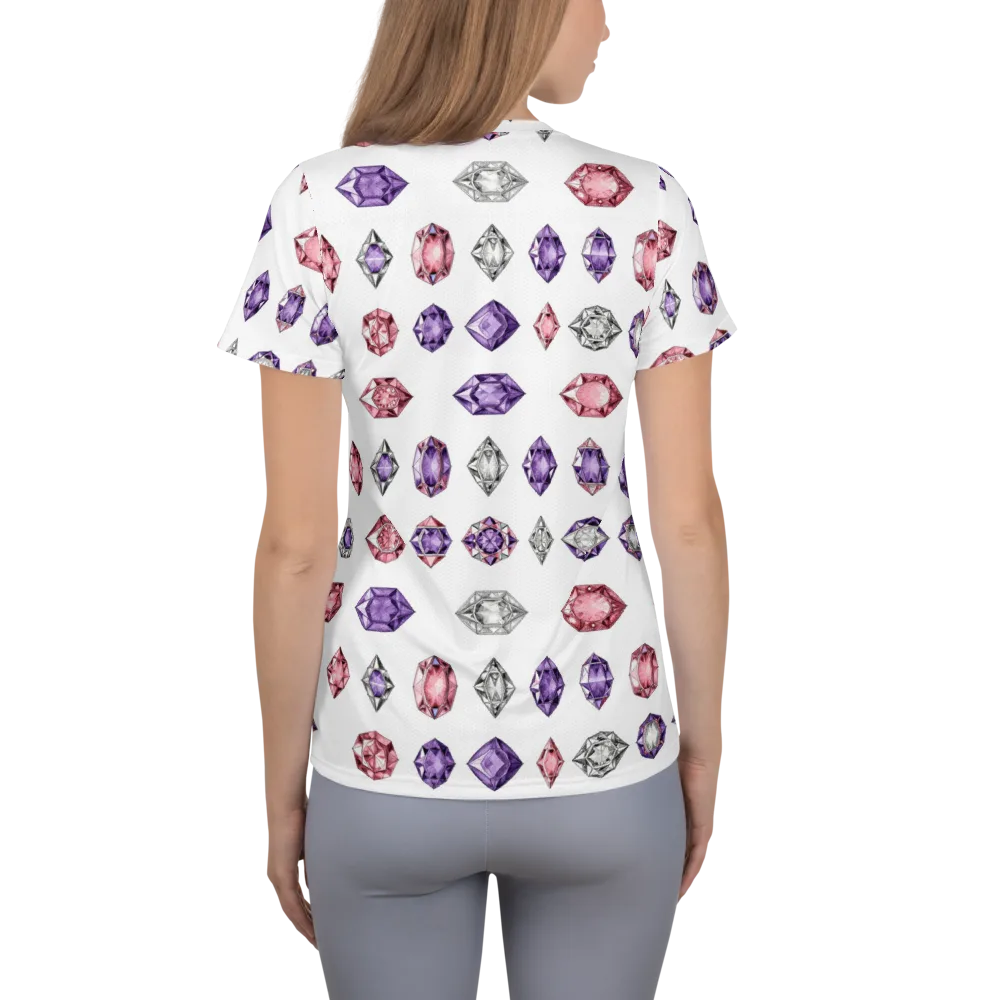 Gemstone Parade on Women's Athletic T-Shirt — Back