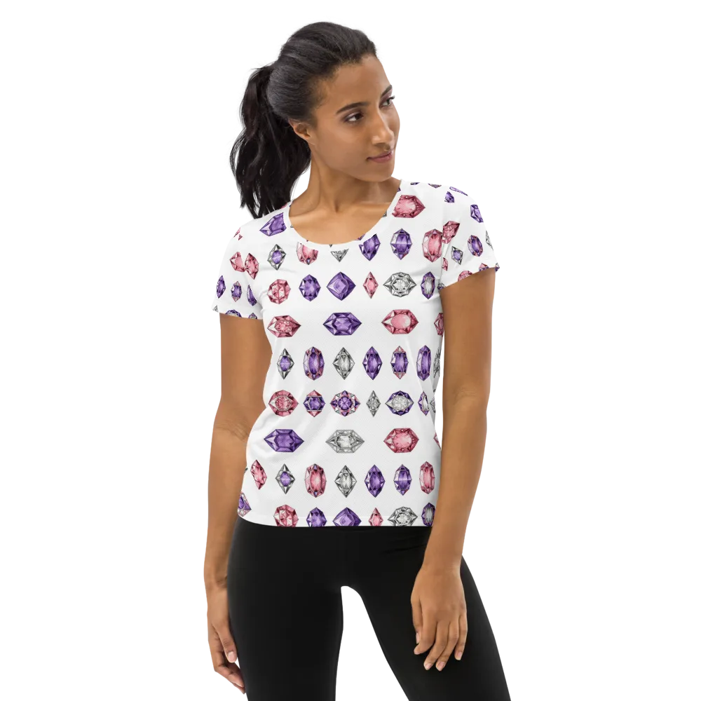 Gemstone Parade on Women's Athletic T-Shirt — Front