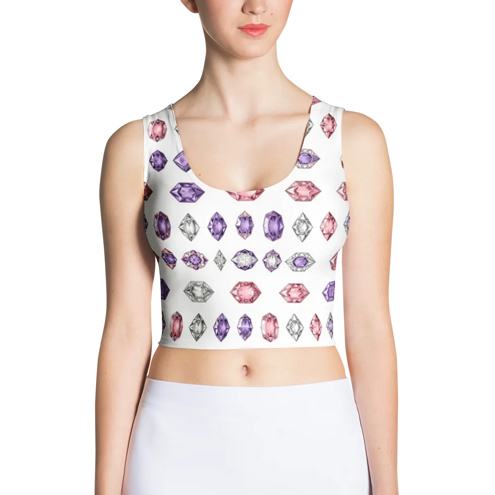 Gemstone Parade on Crop Top — Front
