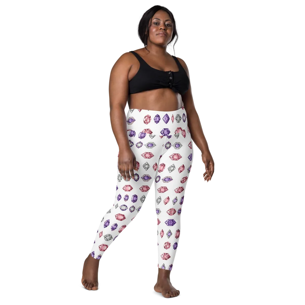 Gemstone Parade on Leggings with Pockets — Front