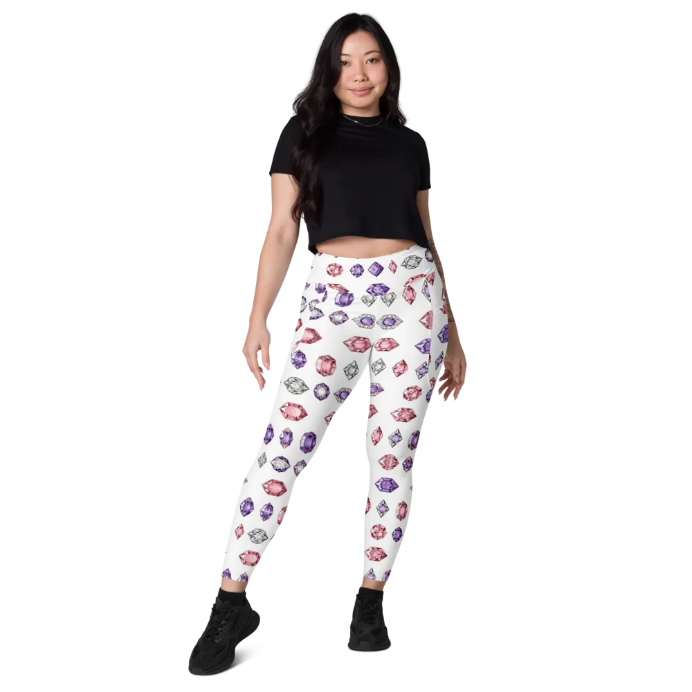 Gemstone Parade on Leggings with Pockets — Front