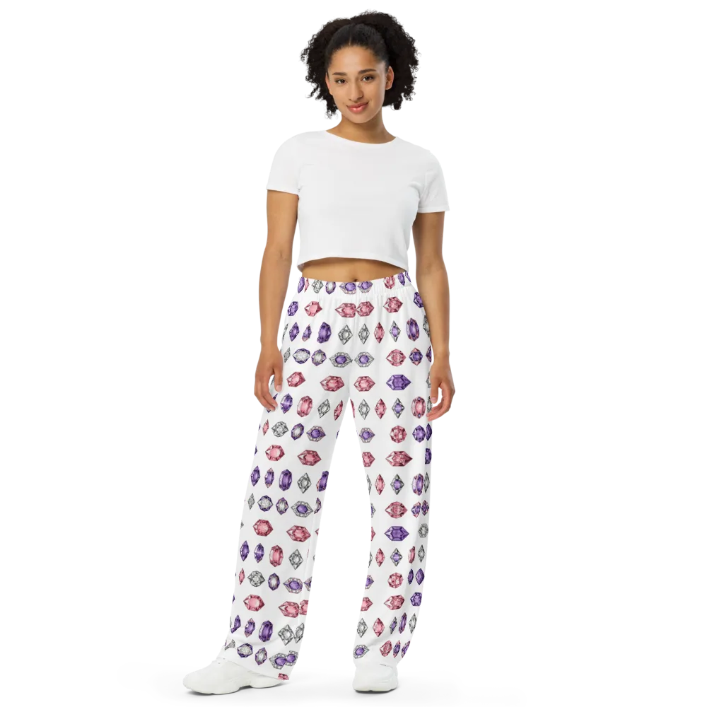 Gemstone Parade on Wide-Leg Pants — Front