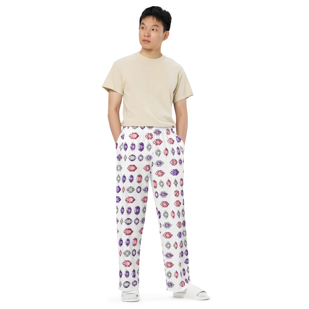 Gemstone Parade on Wide-Leg Pants — Front