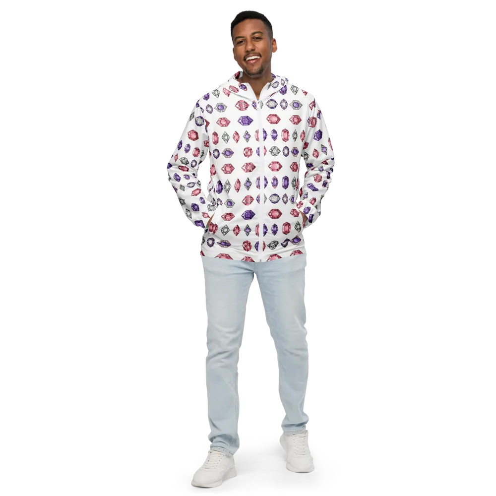 Gemstone Parade on Men's Windbreaker — Front