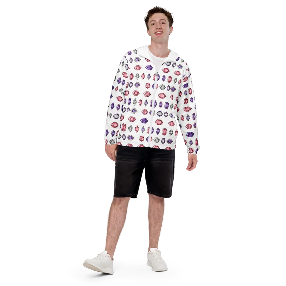 Gemstone Parade on Men's Windbreaker — Front