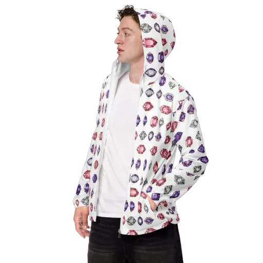 Gemstone Parade on a Men's Windbreaker