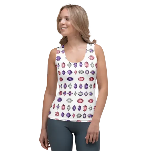 Gemstone Parade on a Women's Tank Top