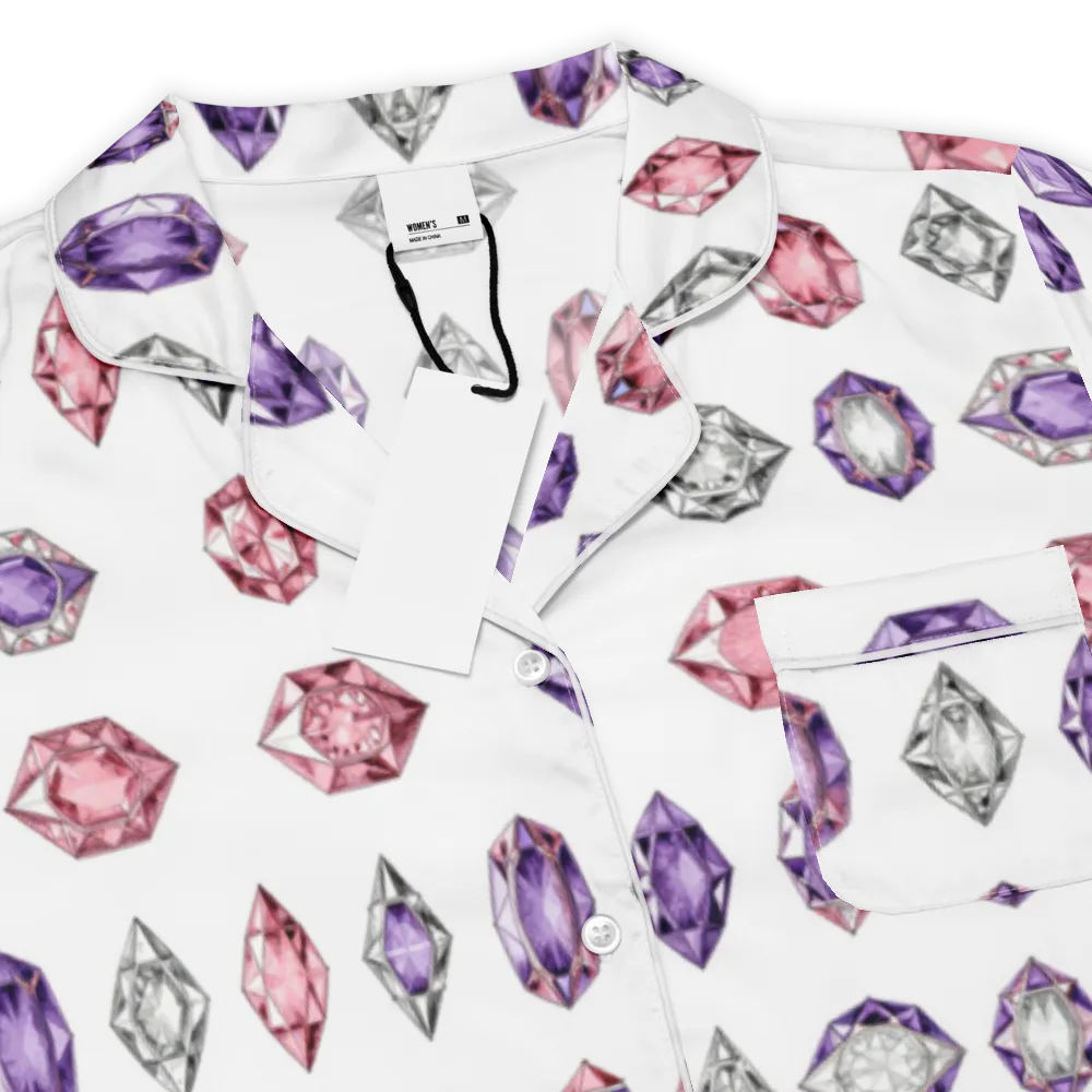 Gemstone Parade on Women's Short Sleeve Pajama Top — Product details
