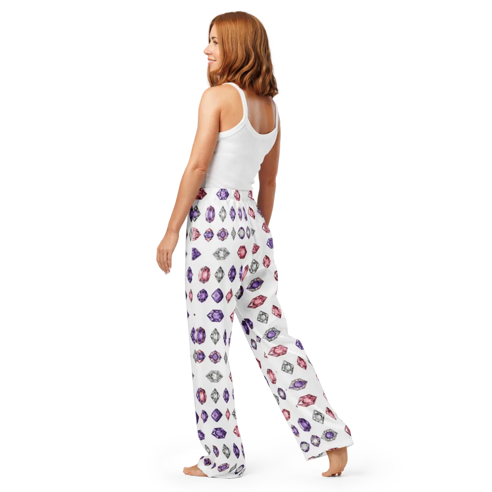 Gemstone Parade on Women's Pajama Pants — Back