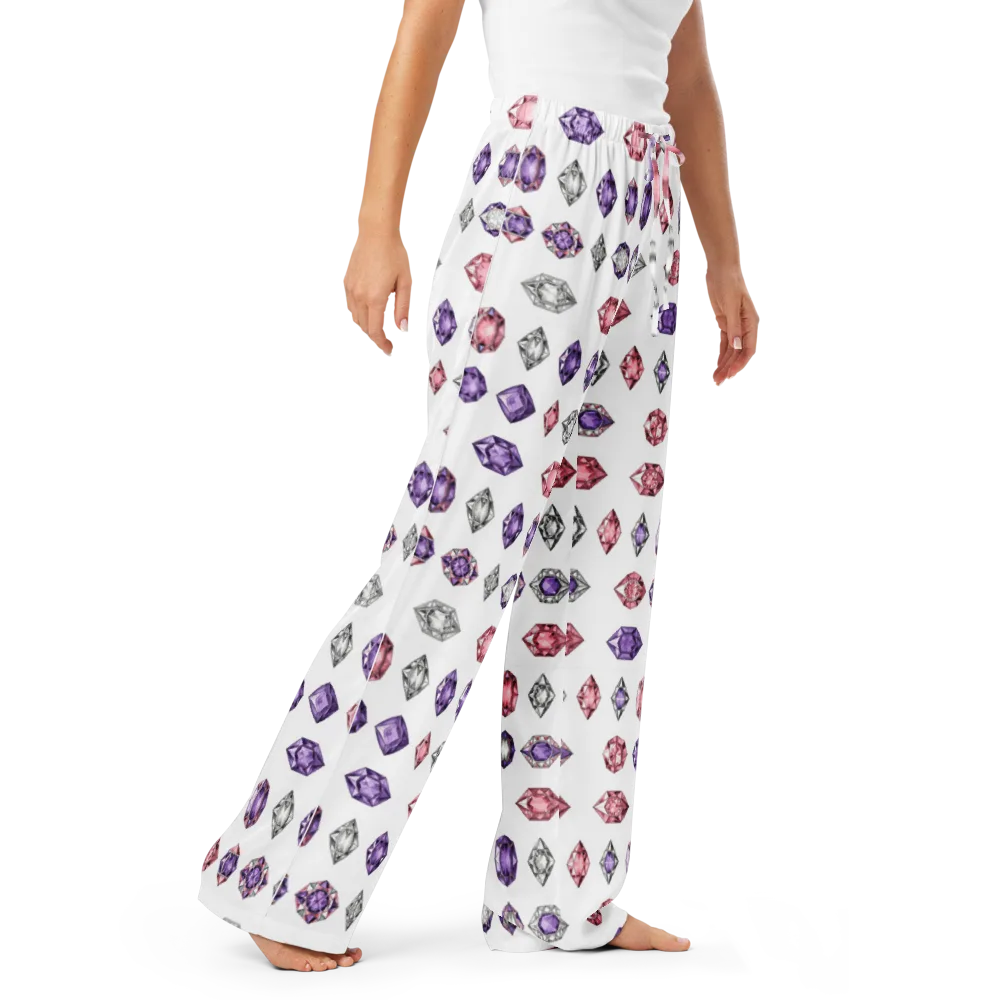 Gemstone Parade on Women's Pajama Pants — Right Front
