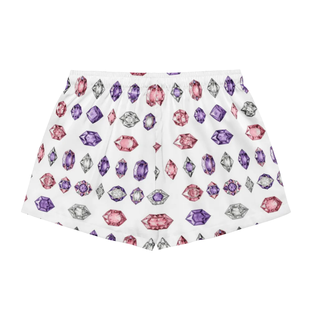 Gemstone Parade on Women's Pajama Shorts — Back