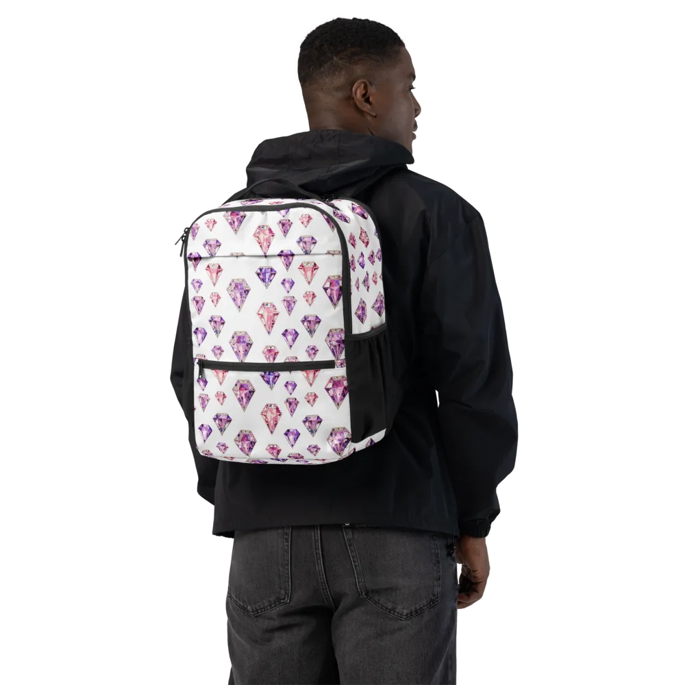 Amethyst Confetti on Utility Backpack — Back