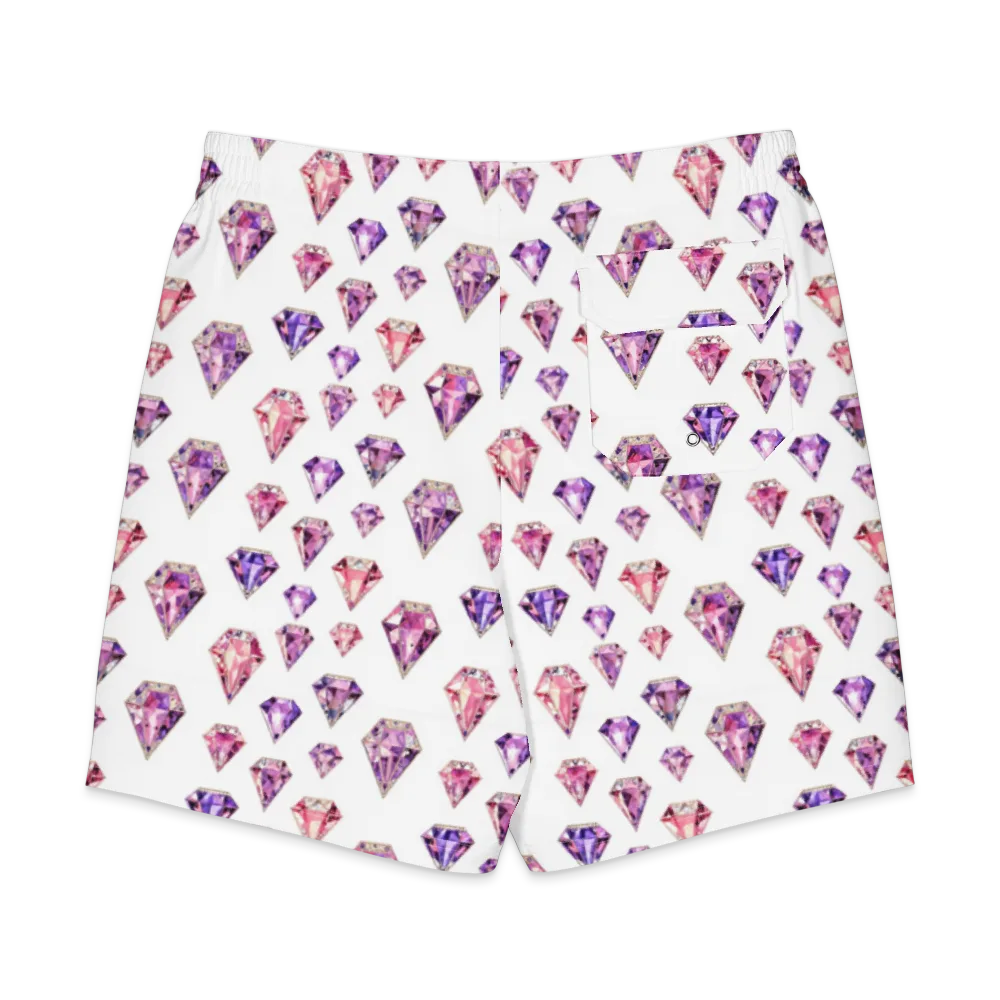 Amethyst Confetti on Men's Board Shorts — Back