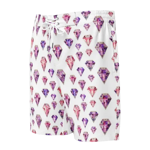 Amethyst Confetti on a Men's Board Shorts