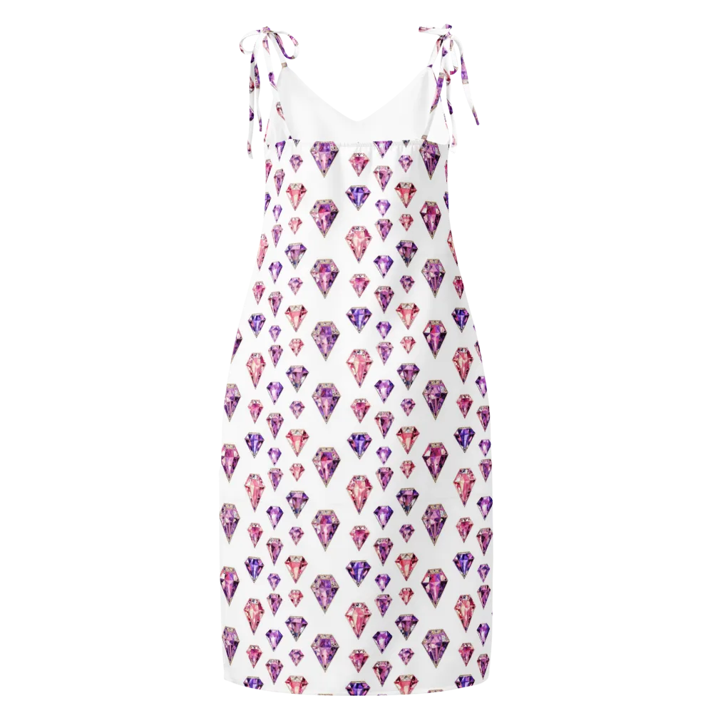 Amethyst Confetti on Slip Dress — Back