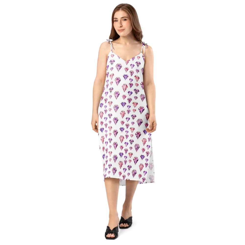 Amethyst Confetti on Slip Dress — Front