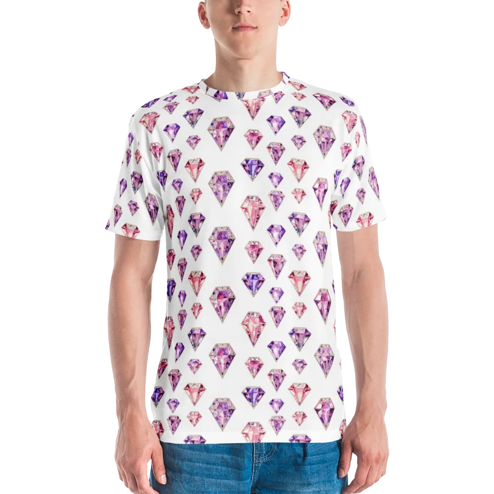 Amethyst Confetti on Men's Crew Neck T-Shirt — Front