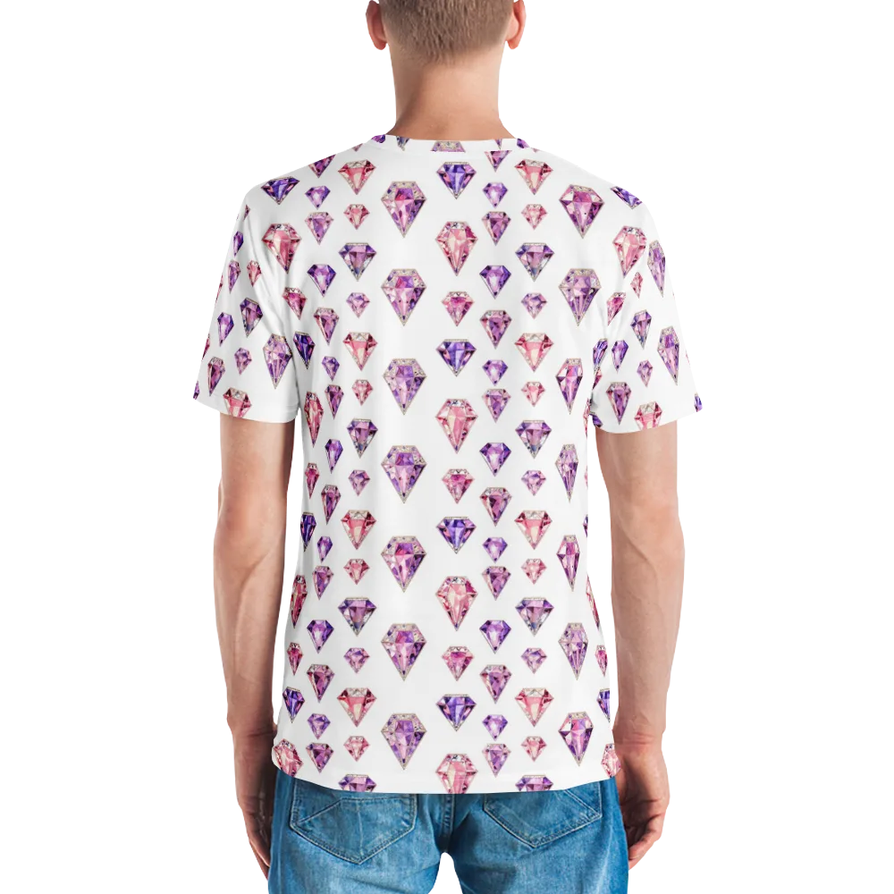 Amethyst Confetti on Men's Crew Neck T-Shirt — Back